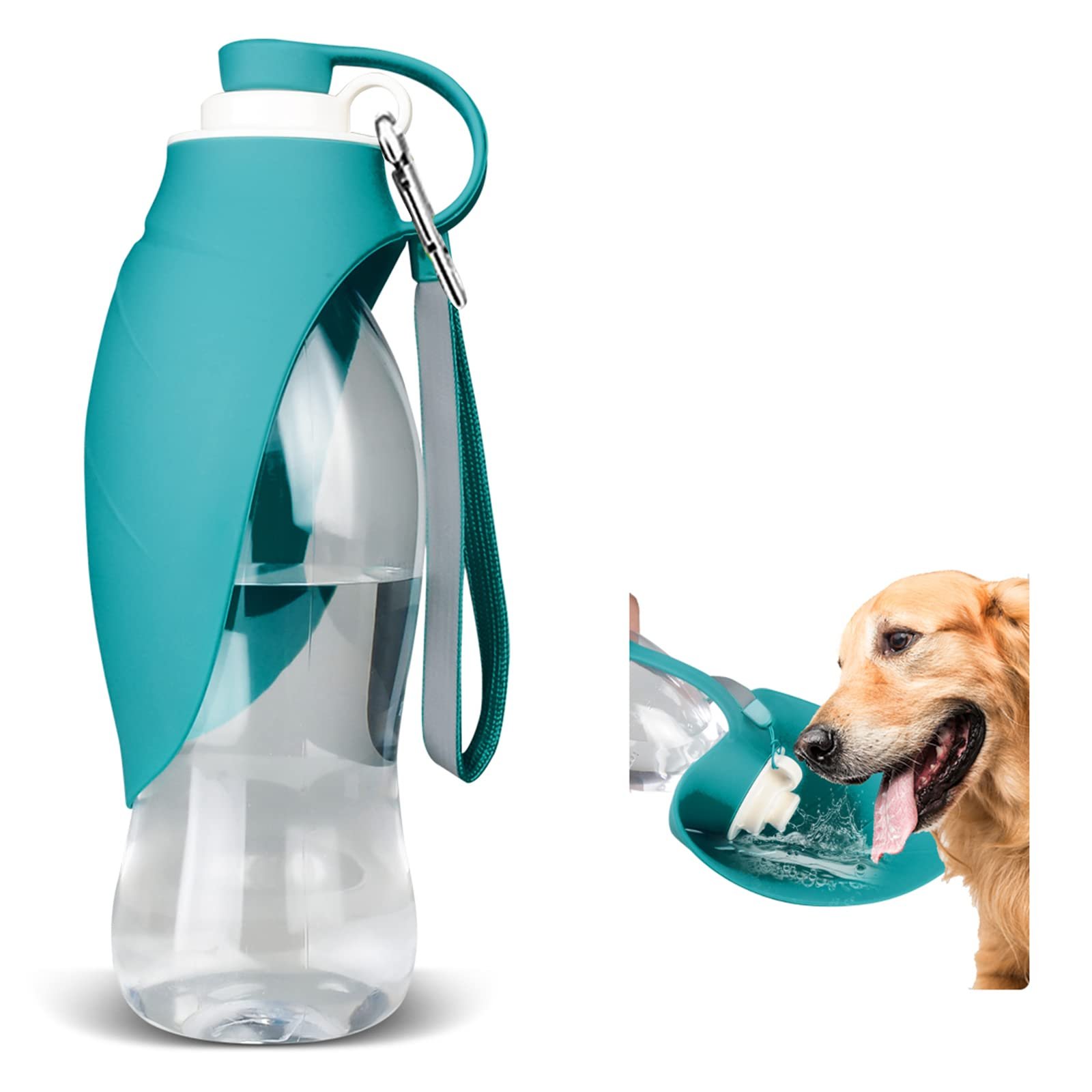 61jCuVApqFL Portable Dog Travel Water Bottle – Leak-Proof Pet Drinking Bottle with Built-In Bowl - Image 1