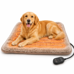 Electric Heated Pet Mat with Temperature Controller, Plush Dog Bed Pad - Image 3