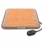 Electric Heated Pet Mat with Temperature Controller, Plush Dog Bed Pad