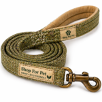 Eco-Friendly Hemp Dog Leash with Padded Handle and Metal Clip
